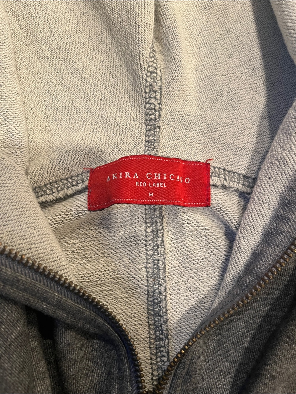 AKIRA Crew Lover Oversized Hooded Zip-Up Sweatshirt with Raw-Edge Trim - Picture 2 of 7